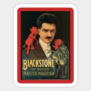 Vintage Magic Poster Art, Blackstone, the World's Master Magician Sticker